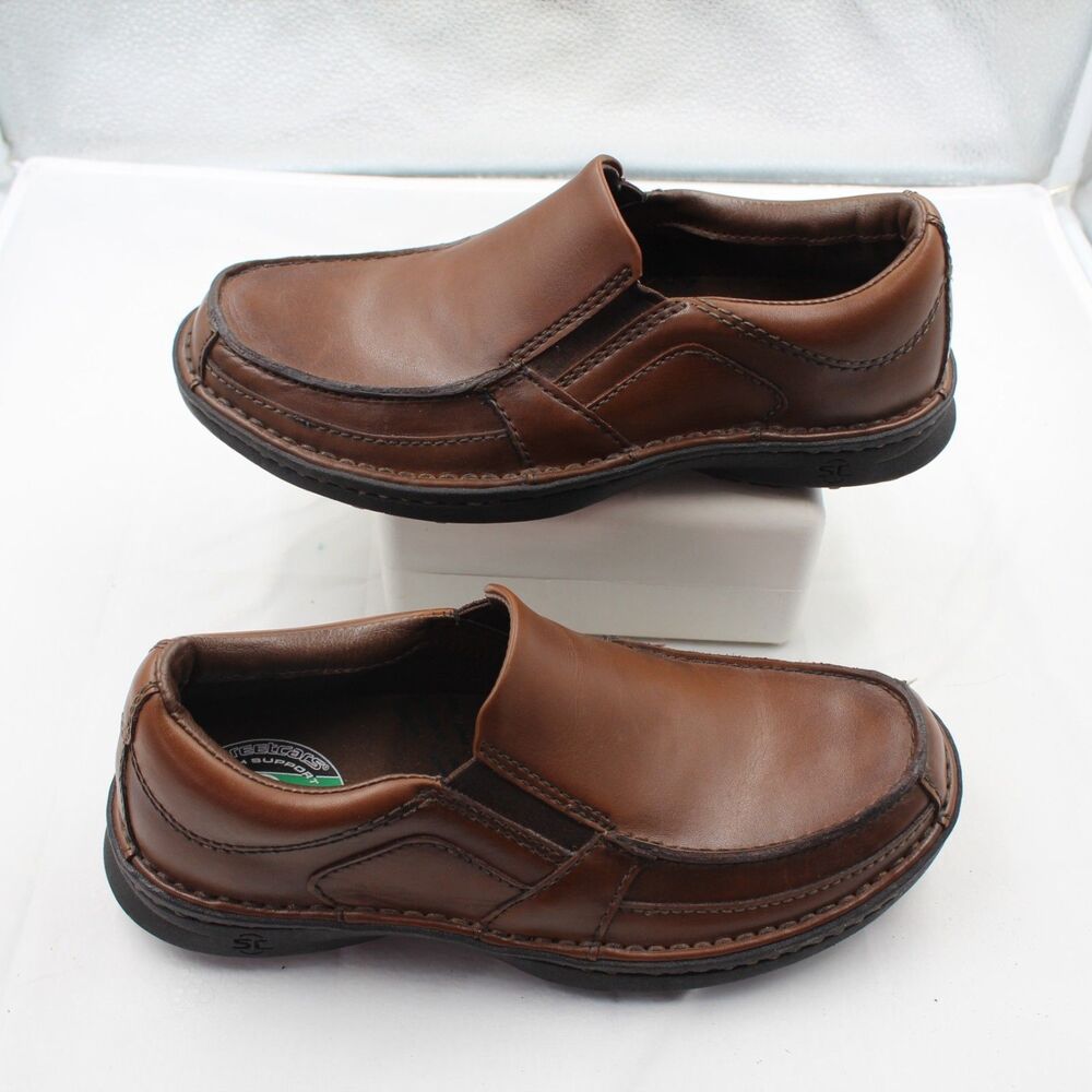 Streetcars Carrera Men Size 8M Slip On Loafer Shoes Arch Support Leather Brown